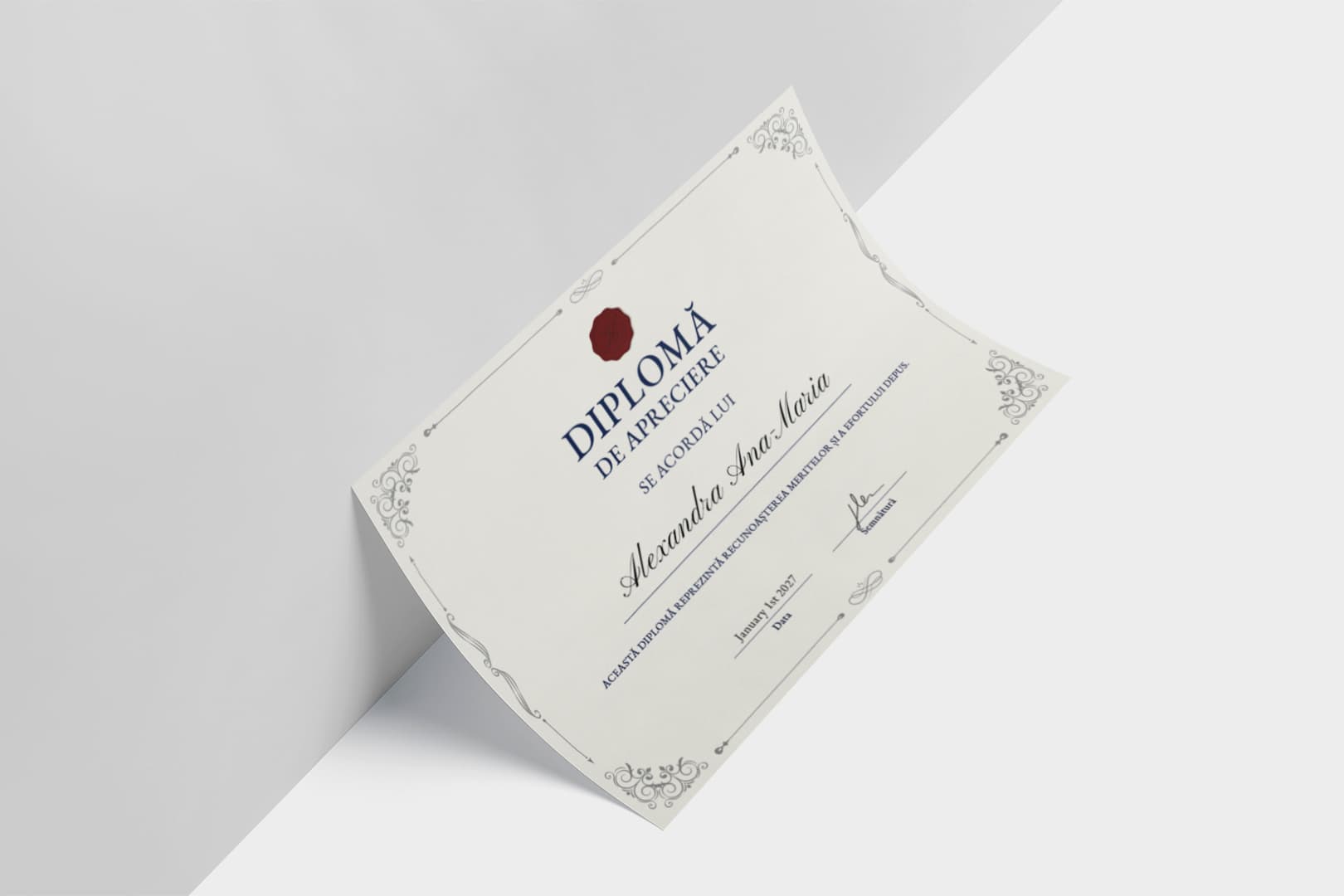 Landmark certificate - preview 3